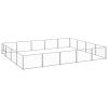 Dog Kennel Silver 215.3 ft¬≤ Steel