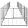 Dog Kennel Silver 107.6 ft¬≤ Steel