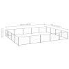 Dog Kennel Silver 215.3 ft¬≤ Steel