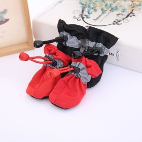 4pcs Dog Shoes; Large Pet Waterproof Chihuahua Anti-slip Boots Puppy Cat Socks Botas S/M/L/XL (Color: White, size: XL)