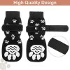 Chrismas Anti-Slip Dog Socks; Waterproof Paw Protectors with Reflective Straps Traction Control for Indoor & Outdoor Wear; 4pcs